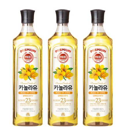 무료배송-해표 카놀라유 900ml 3개 식용유